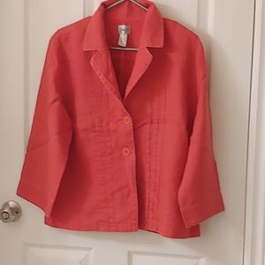 Chico's  colored linen blazer sz 2
